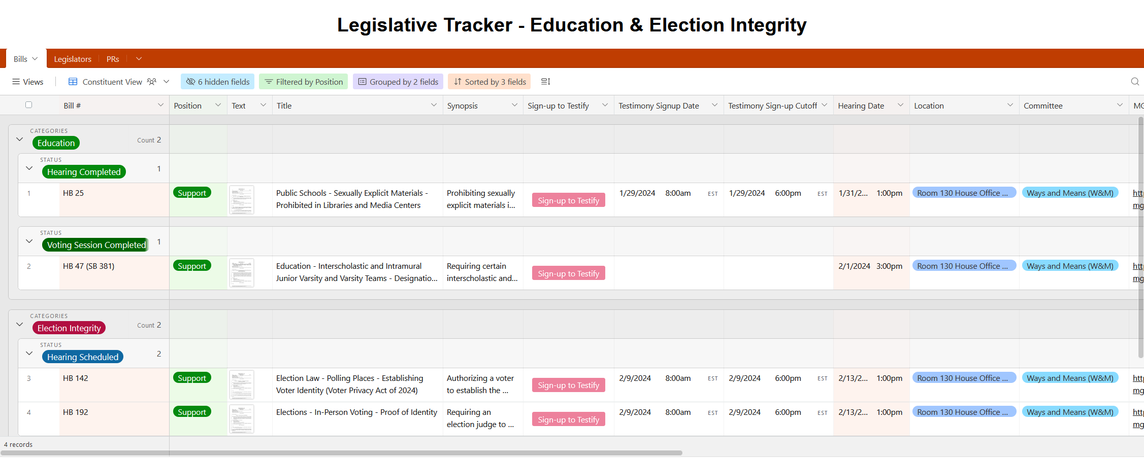 Bill Tracker